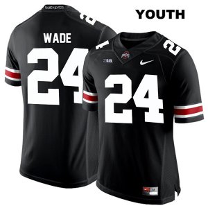 Youth NCAA Ohio State Buckeyes Shaun Wade #24 College Stitched Authentic Nike White Number Black Football Jersey DF20W81QG